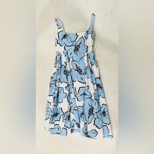 Premier Blue and White Floral Kids Dress